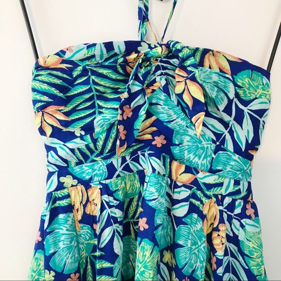 ModCloth Tropical Hawaiian Convertible Guests Welcome Summer Flowy Dress M new - Picture 4 of 16